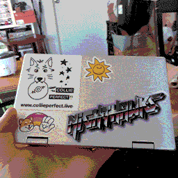 Nanote Next with stickers on the top